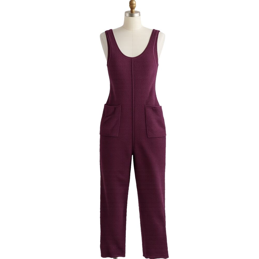 Free People FP Beach Hailee Sweater Jumper Purple Cotton Jumpsuit XL - Size M